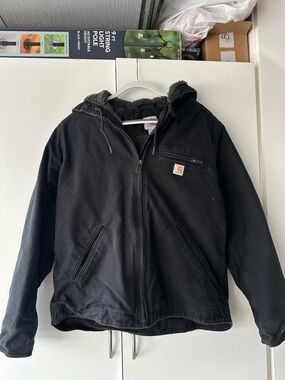 Carhartt Women’s Black Hooded Sherpa-Lined Jacket